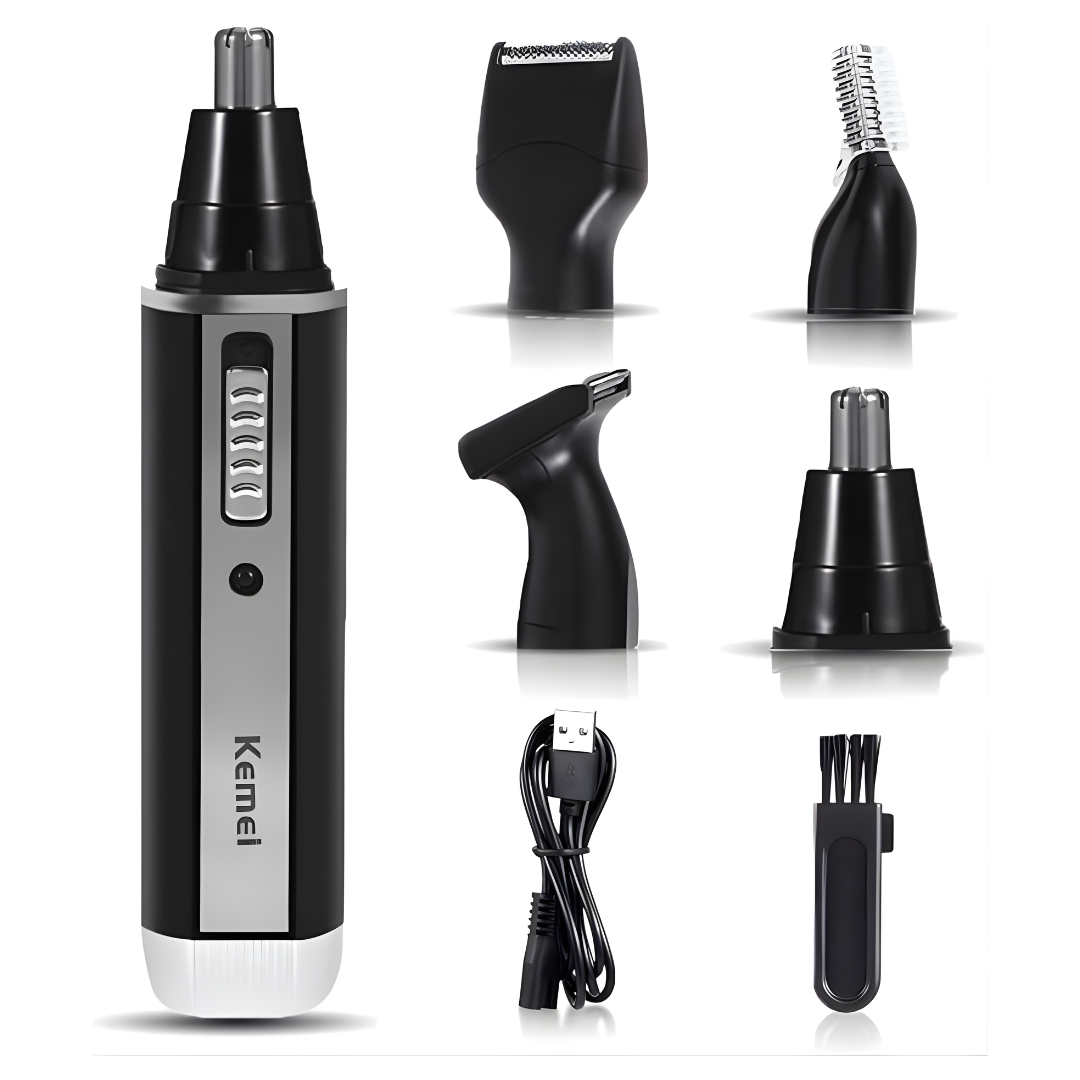TRIMMER 4 EN 1 KEMEI RECARGABLE – Corte multipropósito, precisión profesional y versatilidad total sin cables