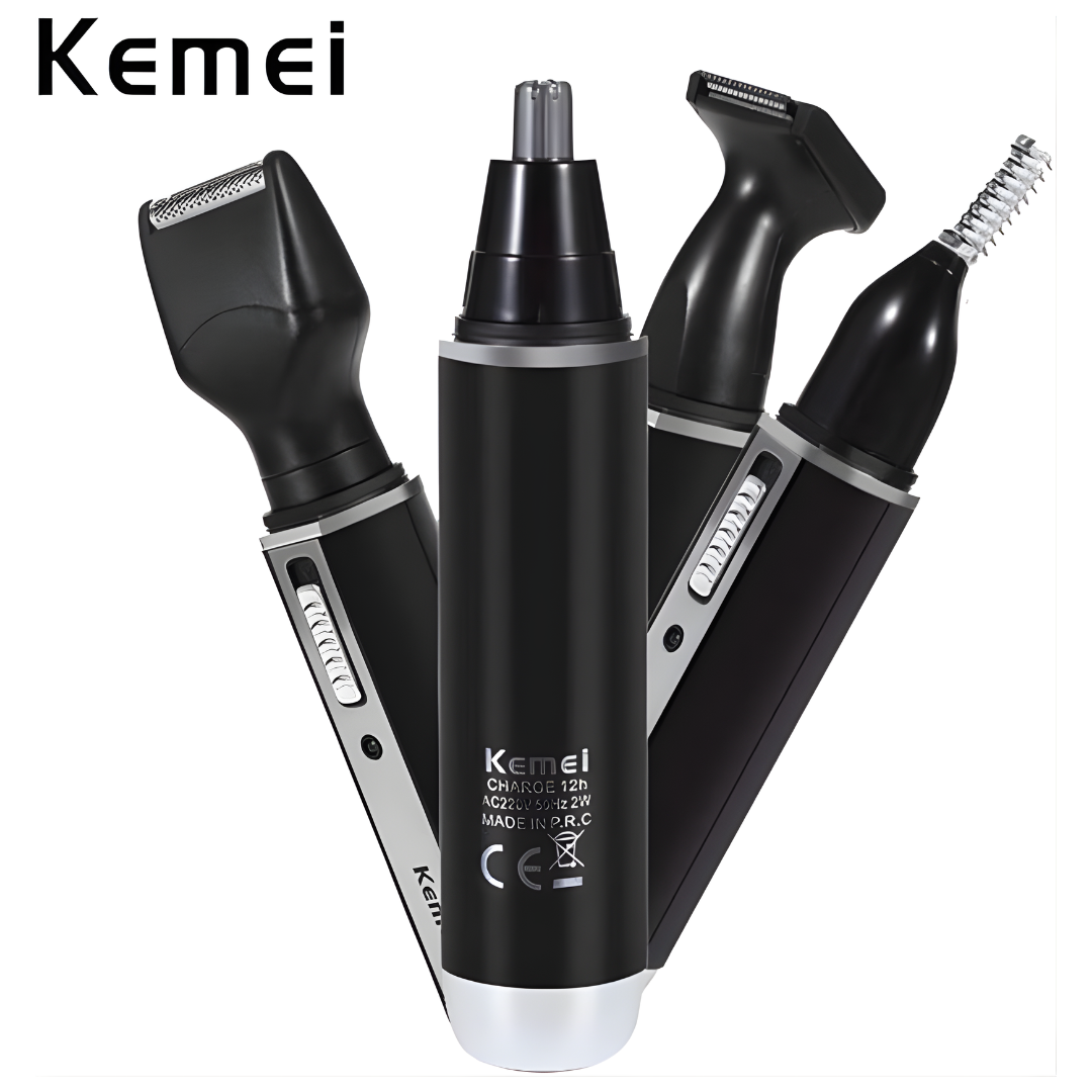 TRIMMER 4 EN 1 KEMEI RECARGABLE – Corte multipropósito, precisión profesional y versatilidad total sin cables