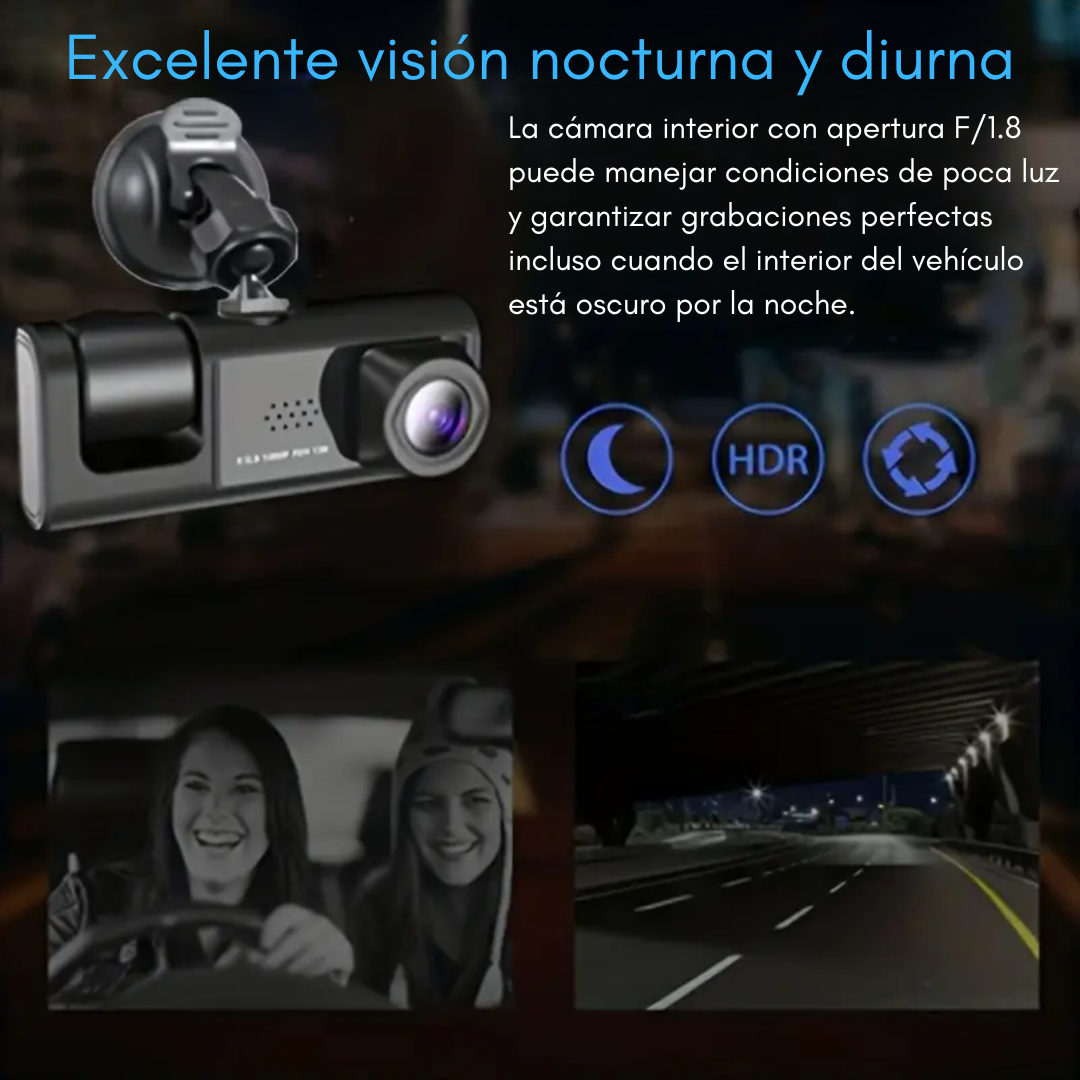 CÁMARA DASH CAM PARA AUTO – Graba, protege y viaja con tranquilidad