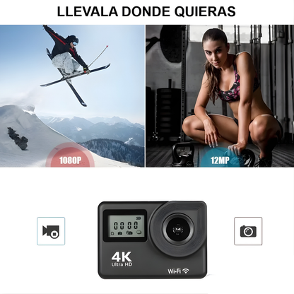 CÁMARA DE ACCIÓN DEPORTIVA – Aventuras en 4K, resistencia extrema y memoria visual para cada momento épico