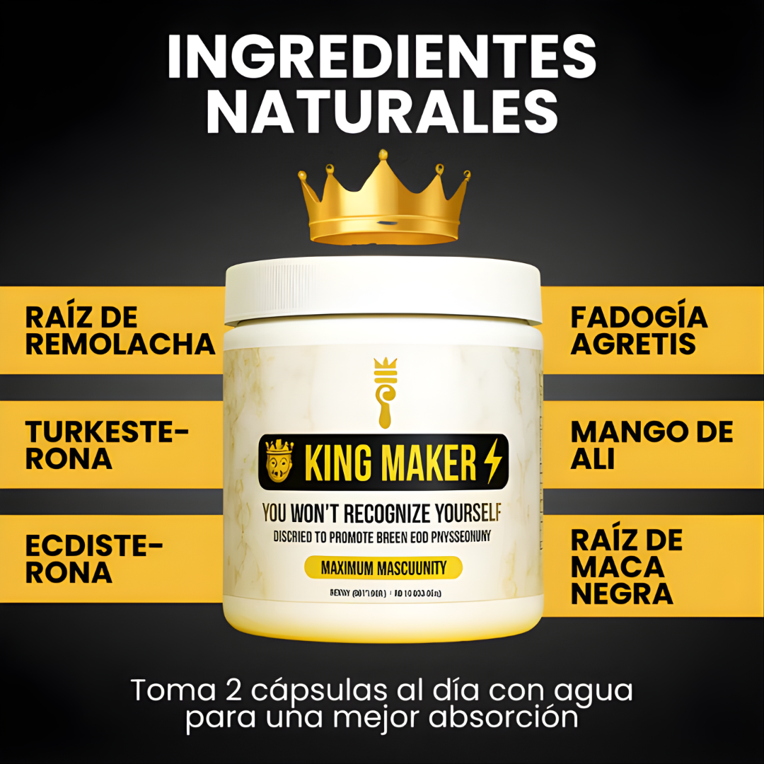 KING MAKER – Potenciador natural de testosterona para hombres