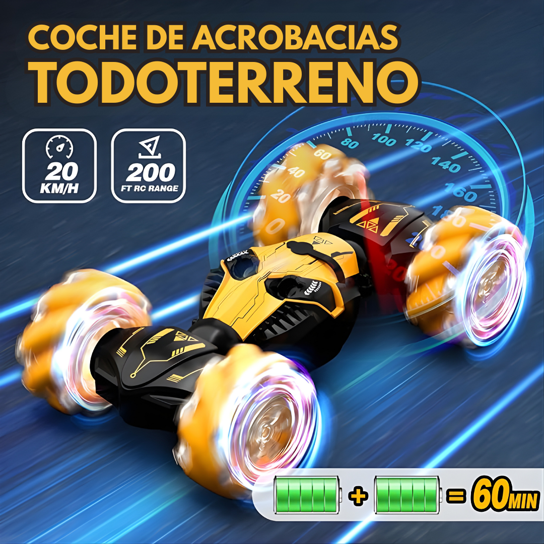COCHE DE ACROBACIAS TODOTERRENO – Velocidad extrema, giros imposibles y diversión total en cualquier terreno