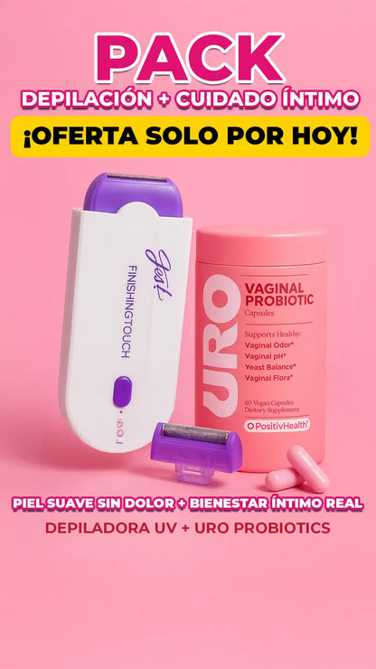 💖Dúo Perfecto: Depiladora UV + Uro Probiotics🌸✨