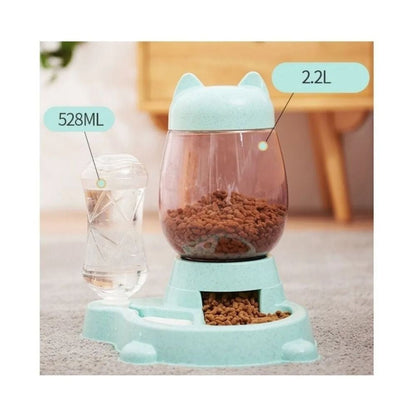 COMEDERO y BEBEDERO DOSIFICADOR DOBLE PARA MASCOTAS.