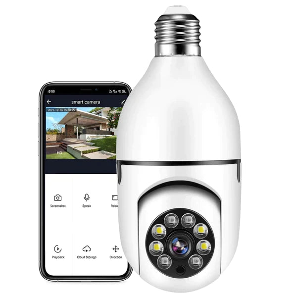 Cámara Bombilla De Seguridad Robótica 360° 2 en 1 - LightCam™