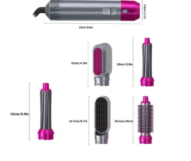 Cepillo Eléctrico Secador Pelo 5 En 1