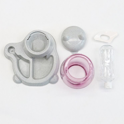 COMEDERO y BEBEDERO DOSIFICADOR DOBLE PARA MASCOTAS.