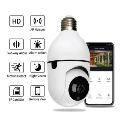 Cámara Bombilla De Seguridad Robótica 360° 2 en 1 - LightCam™