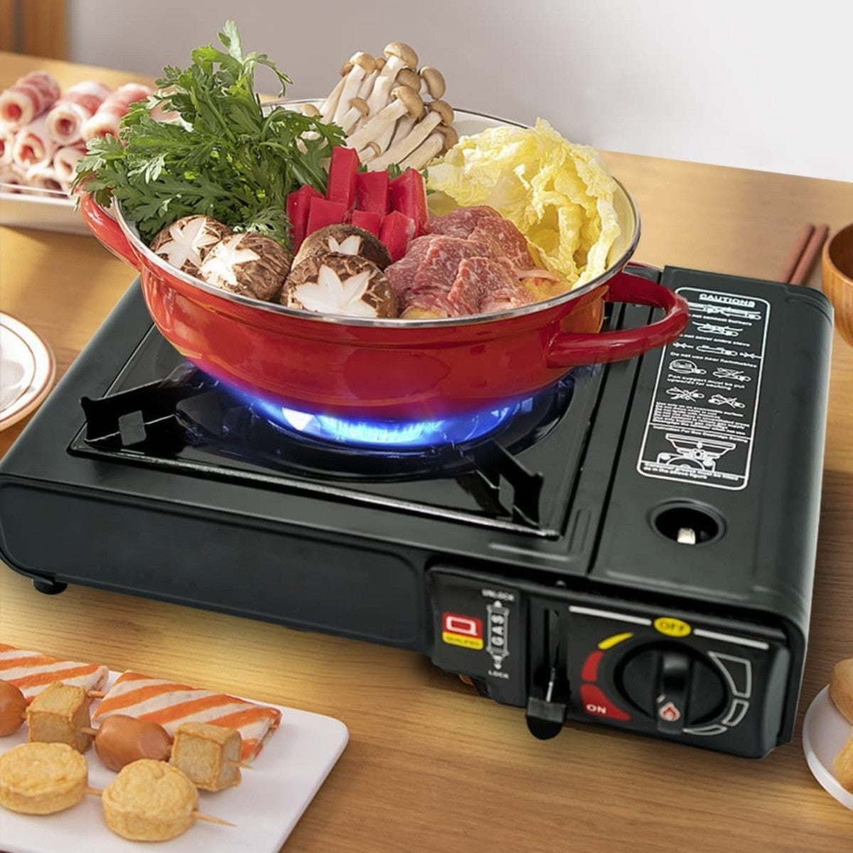 Estufa Calentador Portátil Camping + Tanque de Butano GRATIS